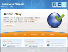 Tablet Screenshot of akcioveletaky.sk